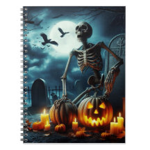 Kemeteri, skelett sitta på en grav.