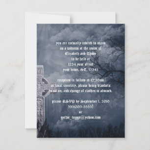 Kemeteriet Kor Fantasy Goth Wedding bjudande in Inbjudningar