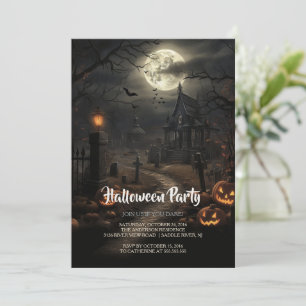 Kemeteriet och Pumpkins Halloween fest Inbjudningar