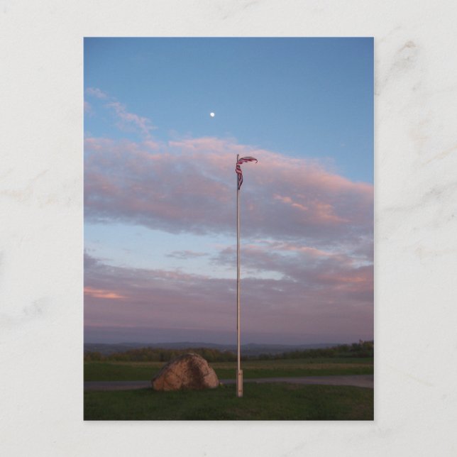 Kemeteriets flagga i skymningen vykort (Framsida)