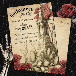 Kemeterscenen | Victorian Ro | Halloween Inbjudningar