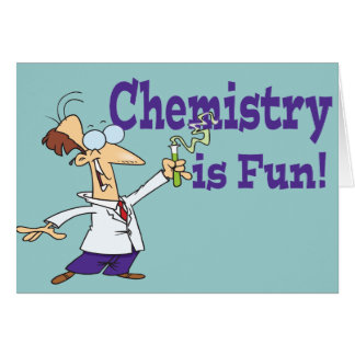 Kemi är rolig hälsningskort