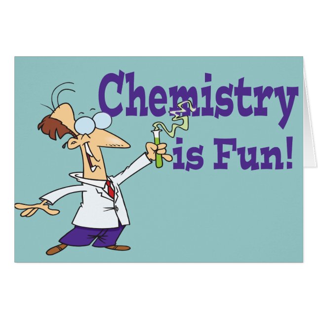 Kemi är rolig hälsningskort (Framsidan Horizontal)