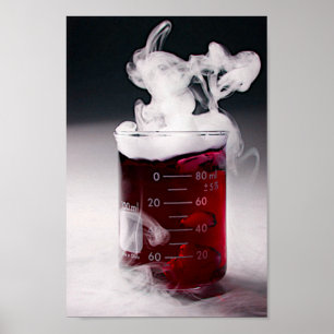 Kemi Beaker Red Liquid, rökPoster Poster