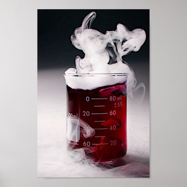 Kemi Beaker Red Liquid, rökPoster Poster (Framsidan)