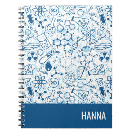 Kemi Doodle Mönster Personlig Namn Anteckningsbok