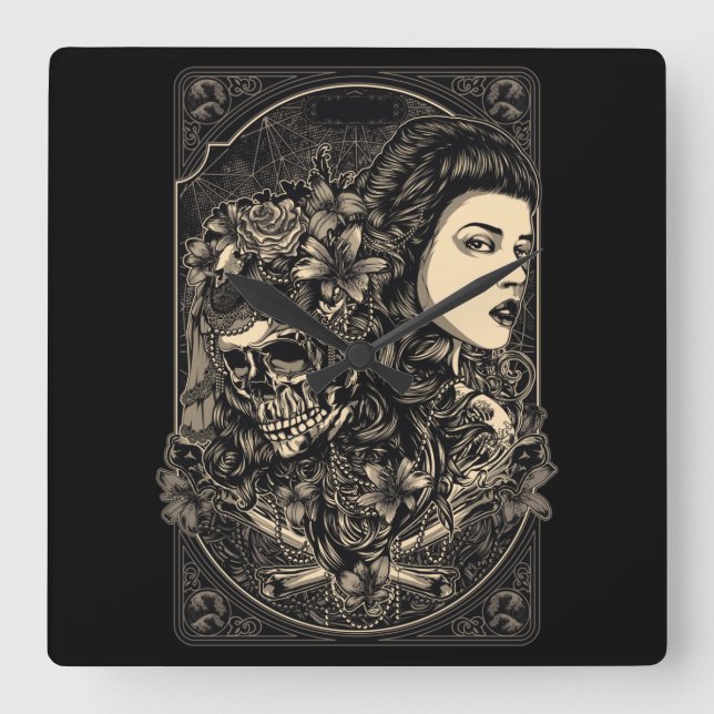 Kemi  fyrkantig klocka (Framsida)