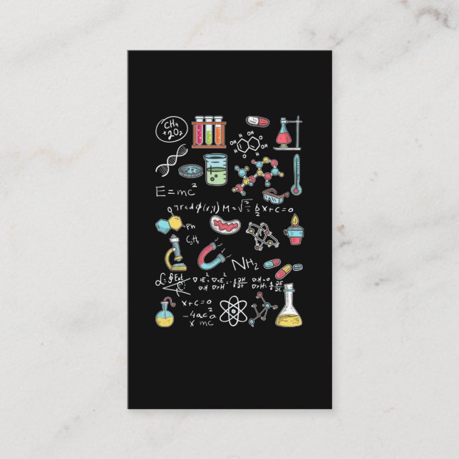 Kemi - matematiker fysiker kemist visitkort (Framsida)