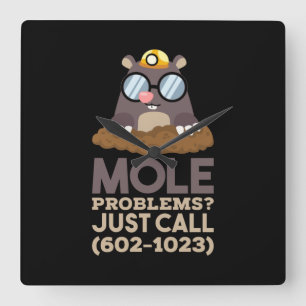 Kemi - Mole Problems Fyrkantig Klocka
