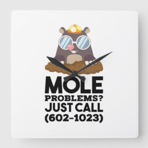 Kemi - Mole Problems Fyrkantig Klocka