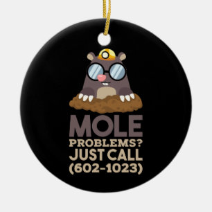 Kemi - Mole Problems Julgransprydnad Keramik