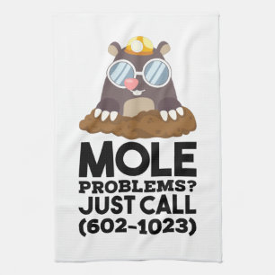 Kemi - Mole Problems Kökshandduk