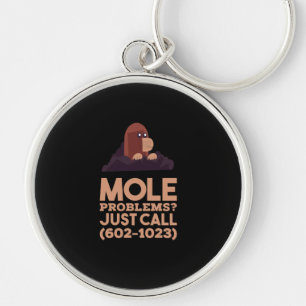 Kemi - Mole Problems Rund Silverfärgad Nyckelring
