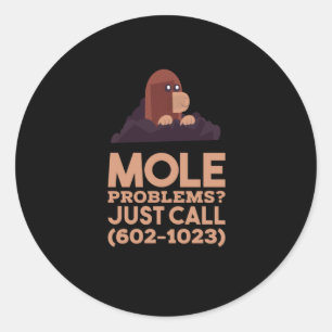 Kemi - Mole Problems Runt Klistermärke