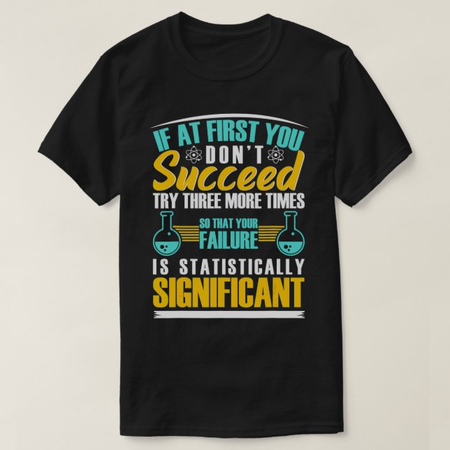 Kemi om du inte lyckas prova tre t shirt (Design framsida)