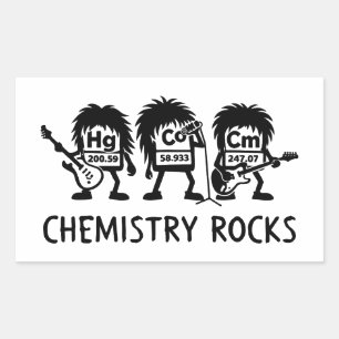 Kemi Rocks Science Rock Band Rektangulärt Klistermärke