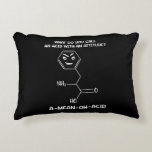 Kemi Science Acid Attitude A-Elak-Oh-Acid Prydnadskudde<br><div class="desc">Kemikalievetenskapens sura attityd A-Elak-Oh-Acid design för science älskare.</div>