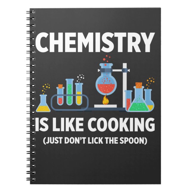 Kemi Science som Cooking slickar inte Spoon Anteckningsbok (Framsidan)