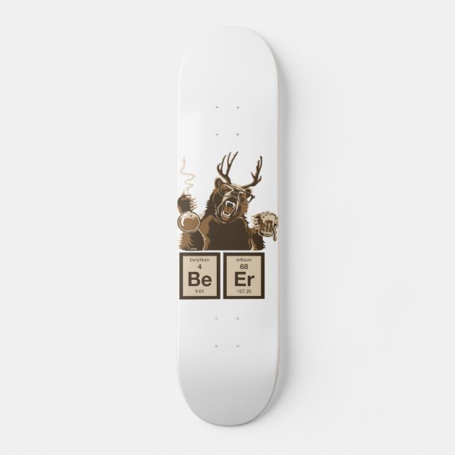 Kemibjörn upptäckte öl mini skateboard bräda 18,7 cm (Framsida)