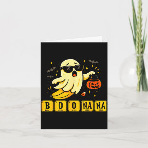 Kemibonana banan spöke söt halloween kort