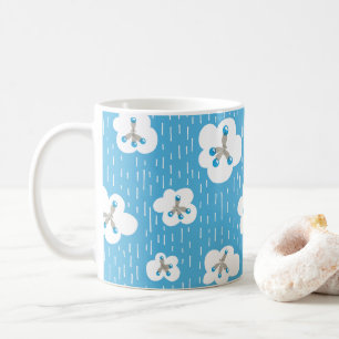 Kemidesign med moln och metangasmolekylar kaffemugg