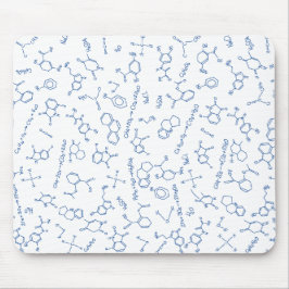 Kemidiagram mönster blå musmatta