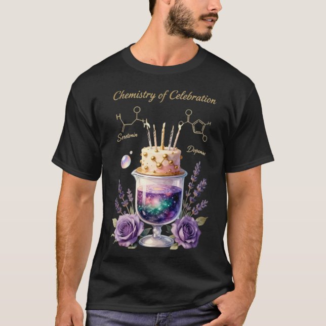 Kemifödelsedagsfirande kolv och blomster Ca T Shirt (Framsida)
