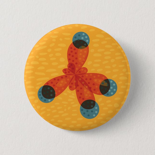 Kemigeek Orange Metanmolekyl Knapp (Framsida)