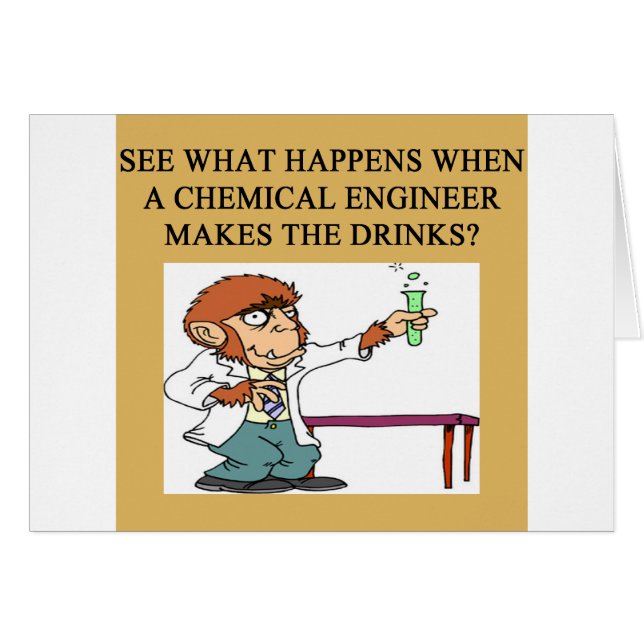 kemihopkokskämt hälsningskort (Framsidan Horizontal)