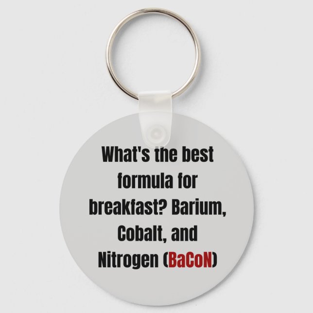 Kemikalie Bacon Pun Nyckelring (Framsida)