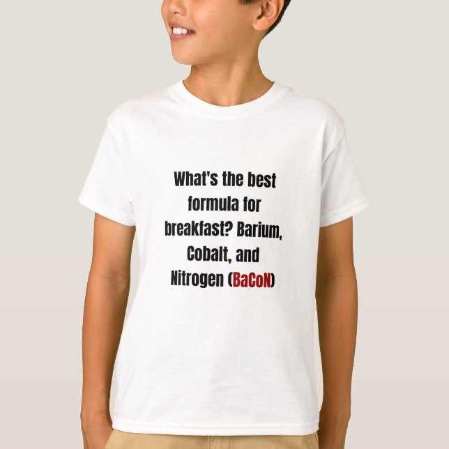 Kemikalie Bacon Pun Pappa Joke Science Funny T Shirt (Framsida)