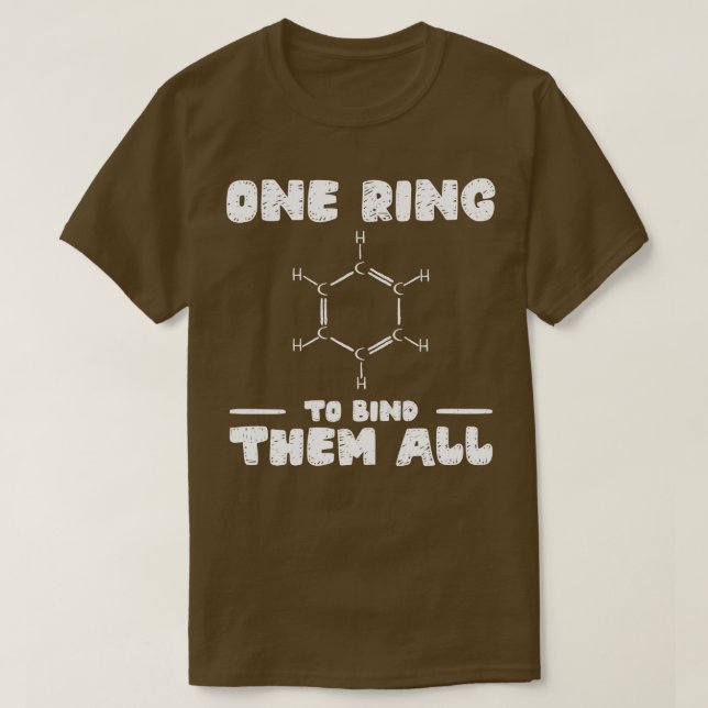 Kemikalie Benzene Ring Molecule Bond T Shirt (Design framsida)