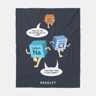 Kemikalie Periodic Bord Inslag Science Gag Fleecefilt