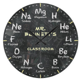 Kemikalie Science Chalkboard Personalizable Clock Stor Klocka
