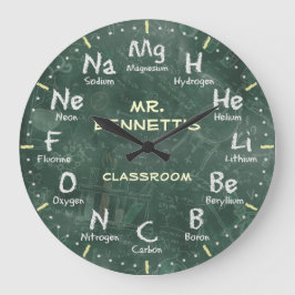 Kemikalie Science Chalkboard Personalizable Clock Stor Klocka