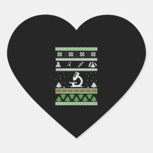 Kemikalie Shirt - Lab - Vetenskap - god jul Hjärtformat Klistermärke