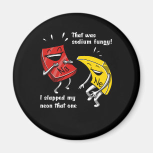 Kemikalie som var natriumnuny Science Joke Magnet
