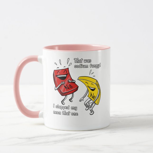 Kemikalie som var natriumnuny Science Joke Mugg (Vänster)