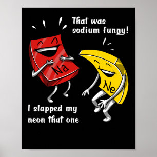 Kemikalie som var natriumnuny Science Joke Poster