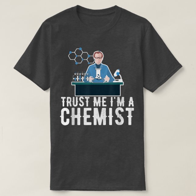 Kemikalie Tshirt Science Molecule Atom Chemical en T Shirt (Design framsida)
