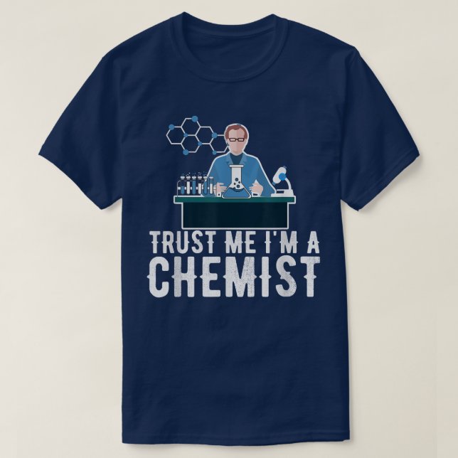 Kemikalie Tshirt Science Molecule Atom Chemical en T Shirt (Design framsida)