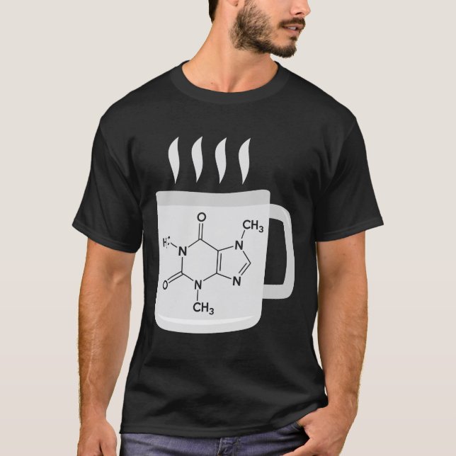 Kemikaliekoffeinkaffe Älskare T Shirt (Framsida)