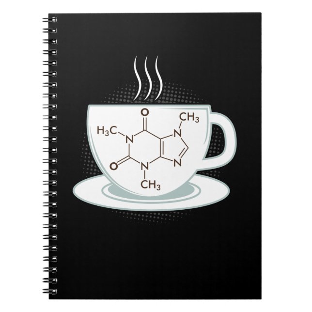 Kemikaliemisk koffeinmolekyl anteckningsbok (Framsidan)