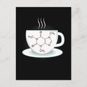 Kemikaliemisk koffeinmolekyl vykort