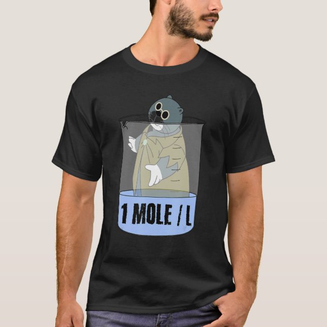 Kemikaliemist Student Science Mole T Shirt (Framsida)