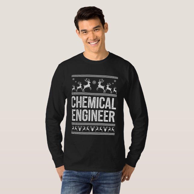 Kemikalien Ingenjör Ugly julsötare T-shirt (Hel framsida)
