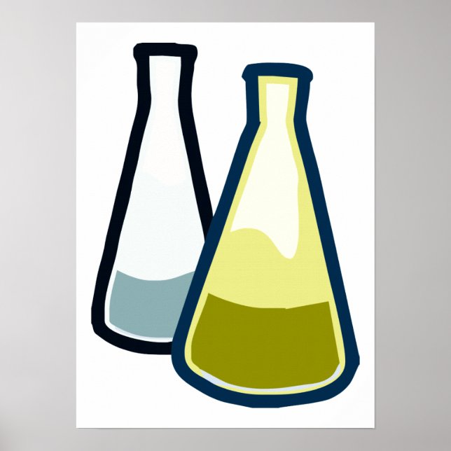 Kemikalier Beakers Poster (Framsidan)
