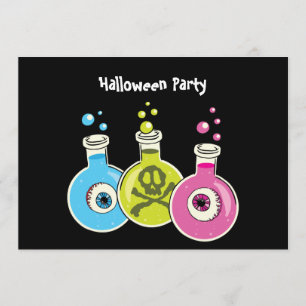 Kemikalier i Halloween fest Inbjudningar