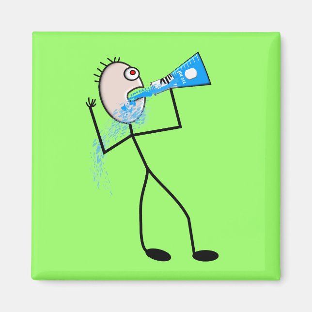 Kemikalier Major Funny Stick Man Gifts Magnet (Framsidan)