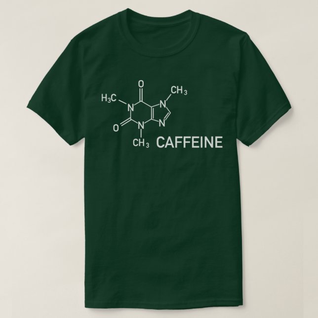 Kemikaliestruktur kaffe t shirt (Design framsida)